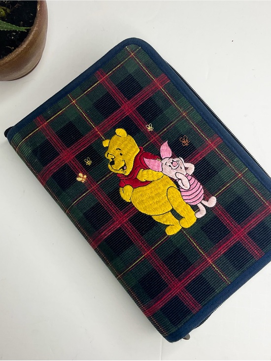 Winnie-the-Pooh Other - Vintage Winnie The Pooh & Piglet Fabric Daytimer Case Notebook